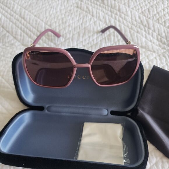Gucci sunglasses new in case vintage mauve 2025 Pantone Color main image 6